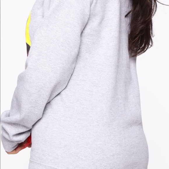 WOMENS BIGGIE CREW SWEATSHIRT IN HEATHER GRAY - Picture 2 of 9